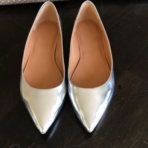 J. Crew silver flats